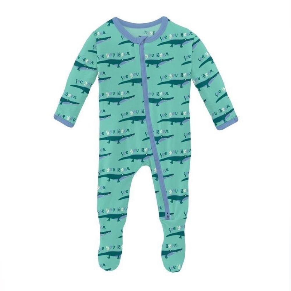 KICKEE PANTS alligator footed sleeper